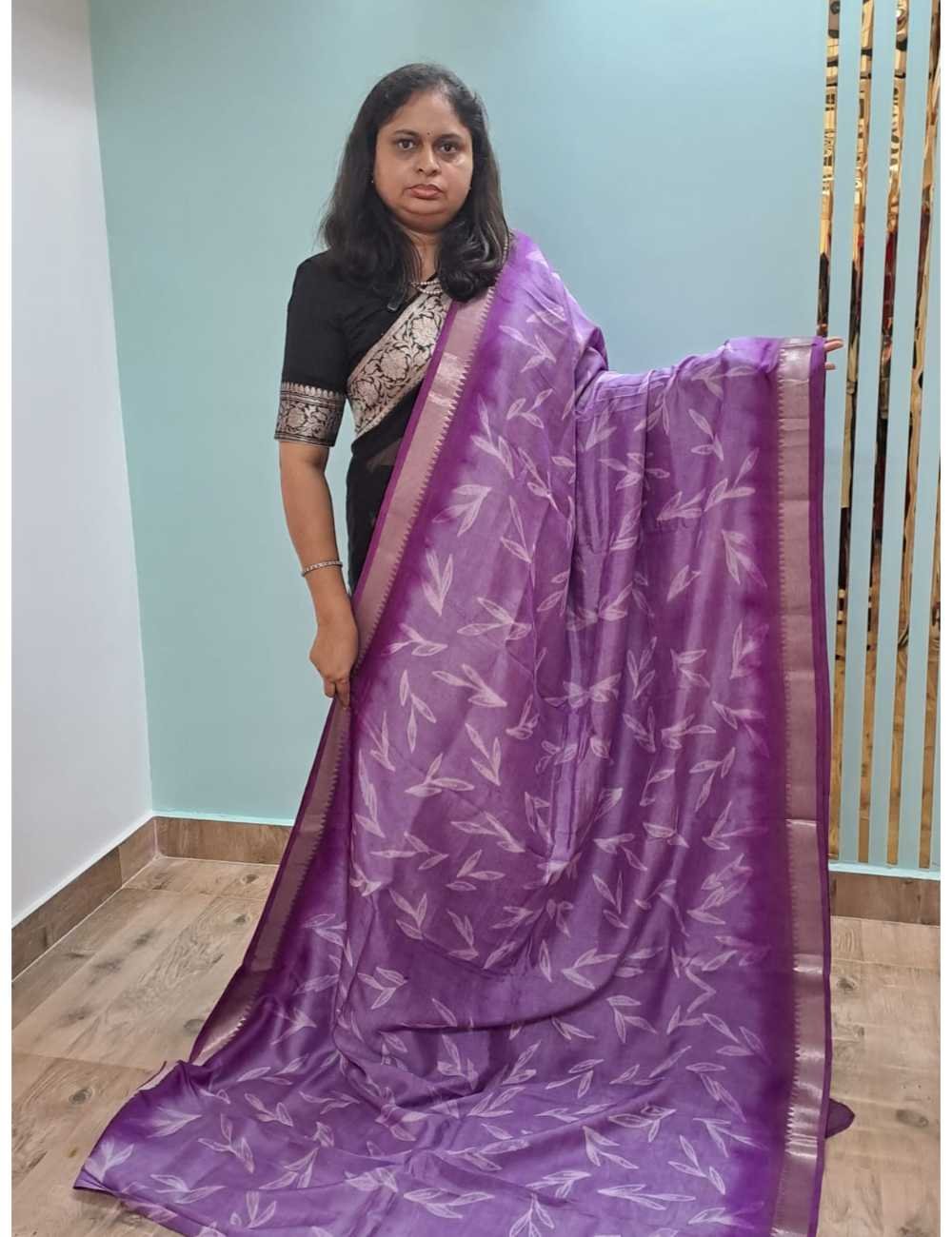 Lavender and Purple Hand Stitched Shibori