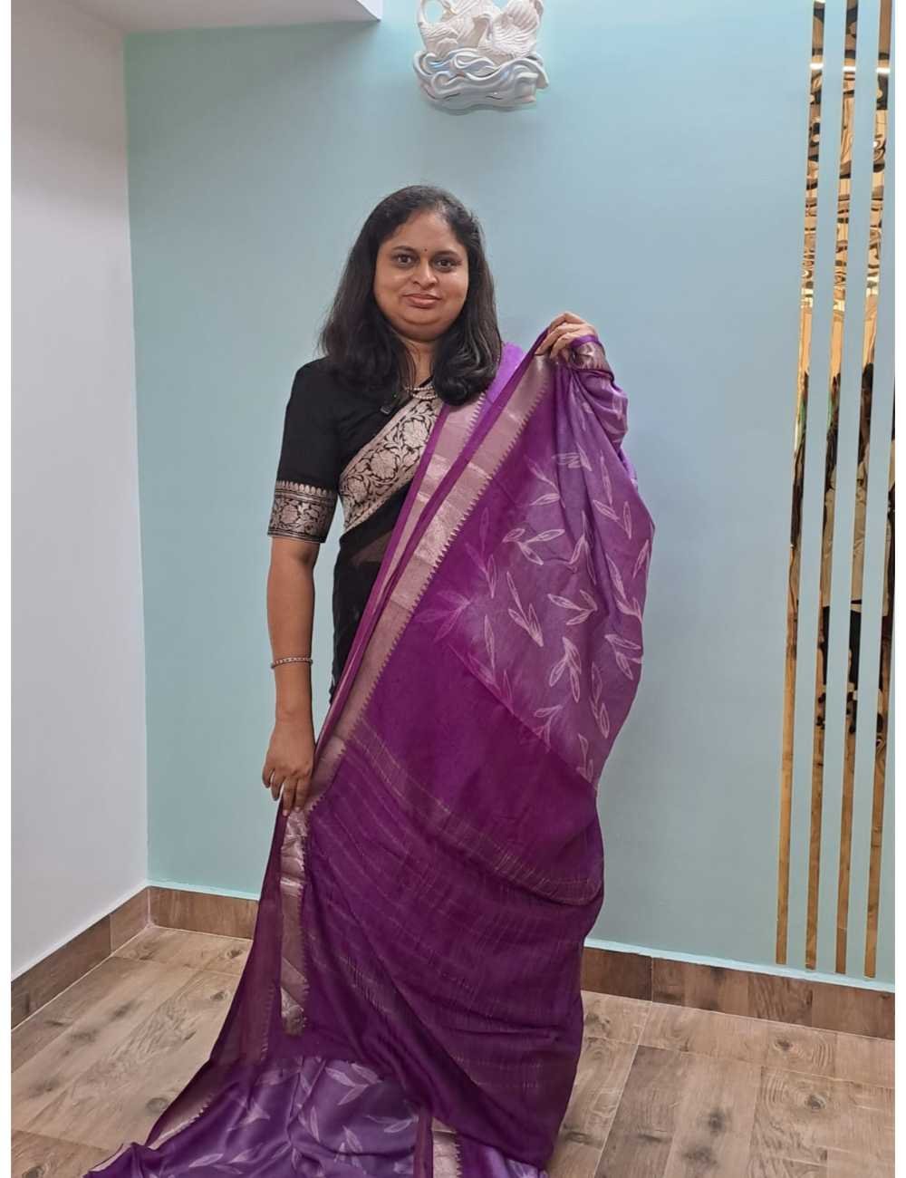 Lavender and Purple Hand Stitched Shibori