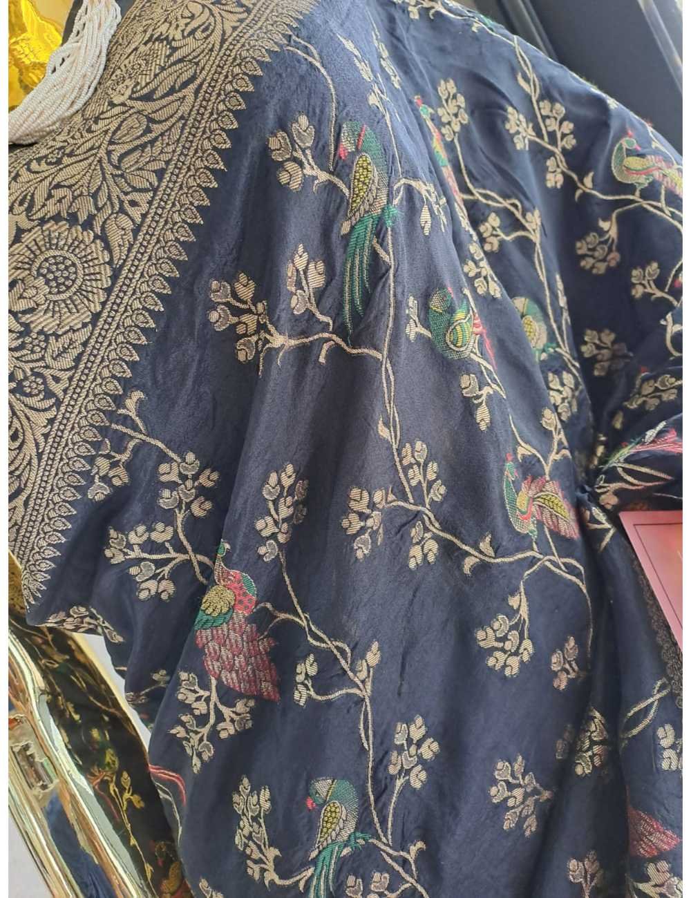 Black Pure Banarasi Munga Silk