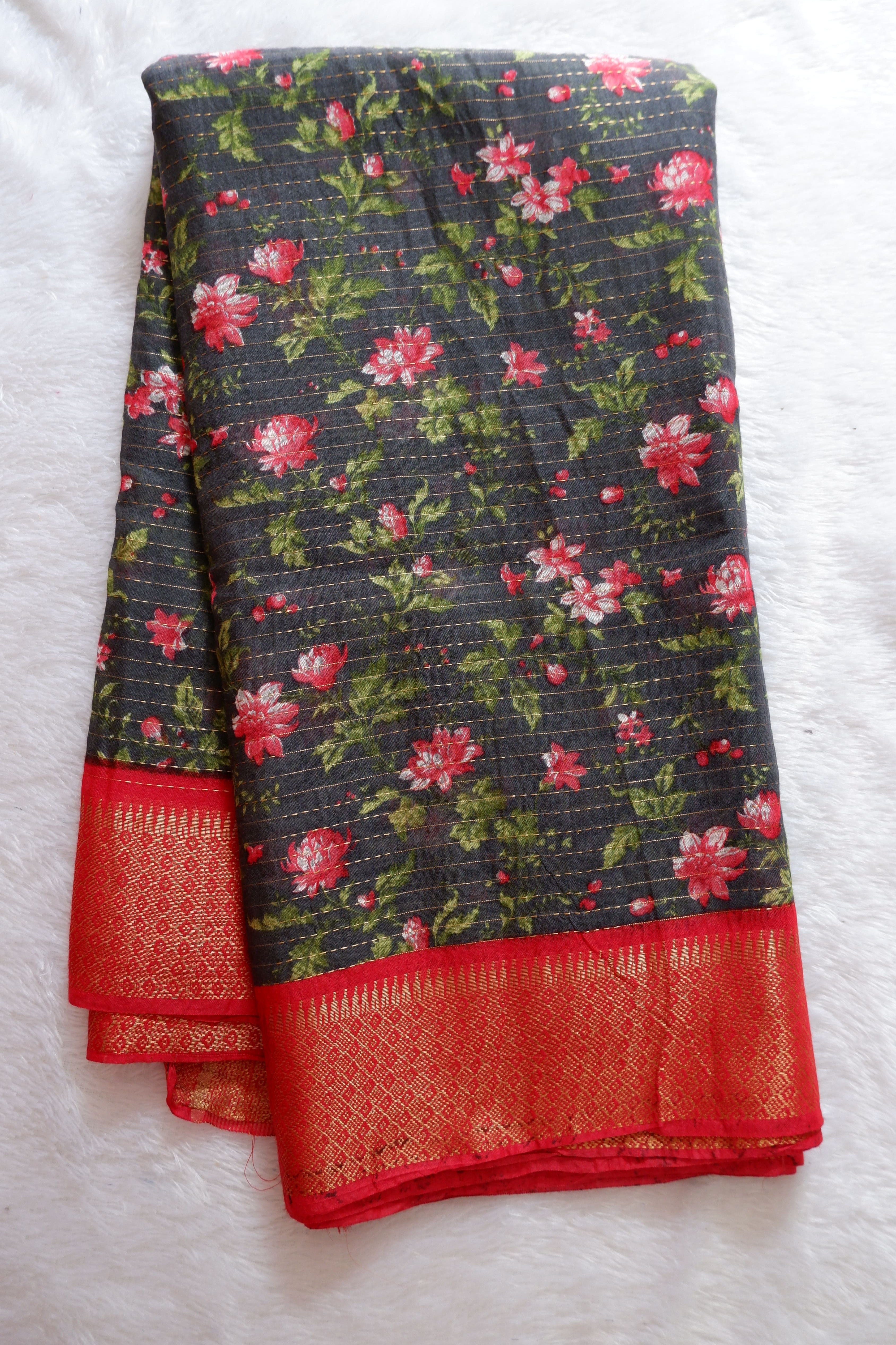 Elegant Kota Digital Print Saree with Zari Lines for Women