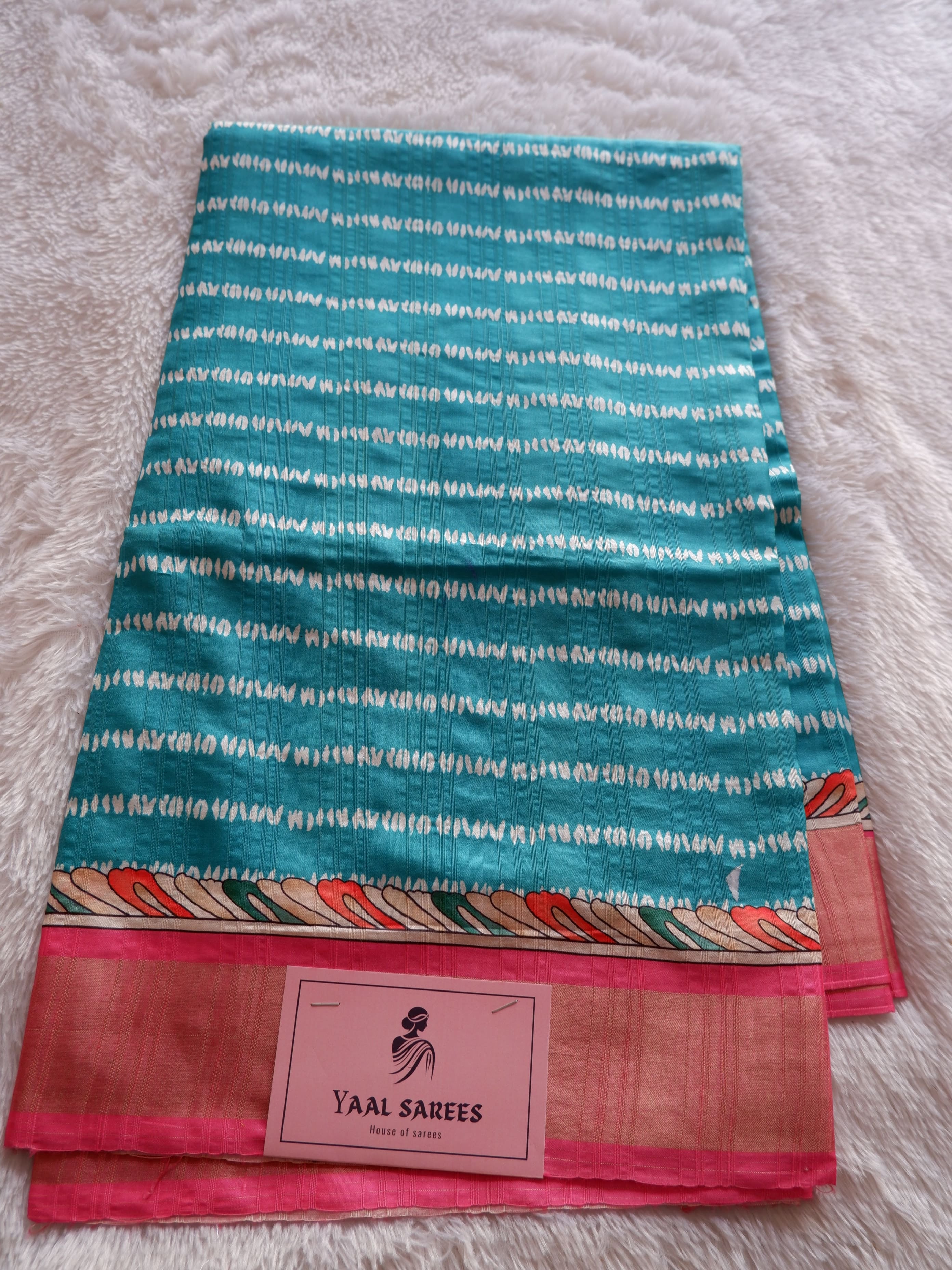 Elegant Tusser Saree with Rich Gold Border for Women