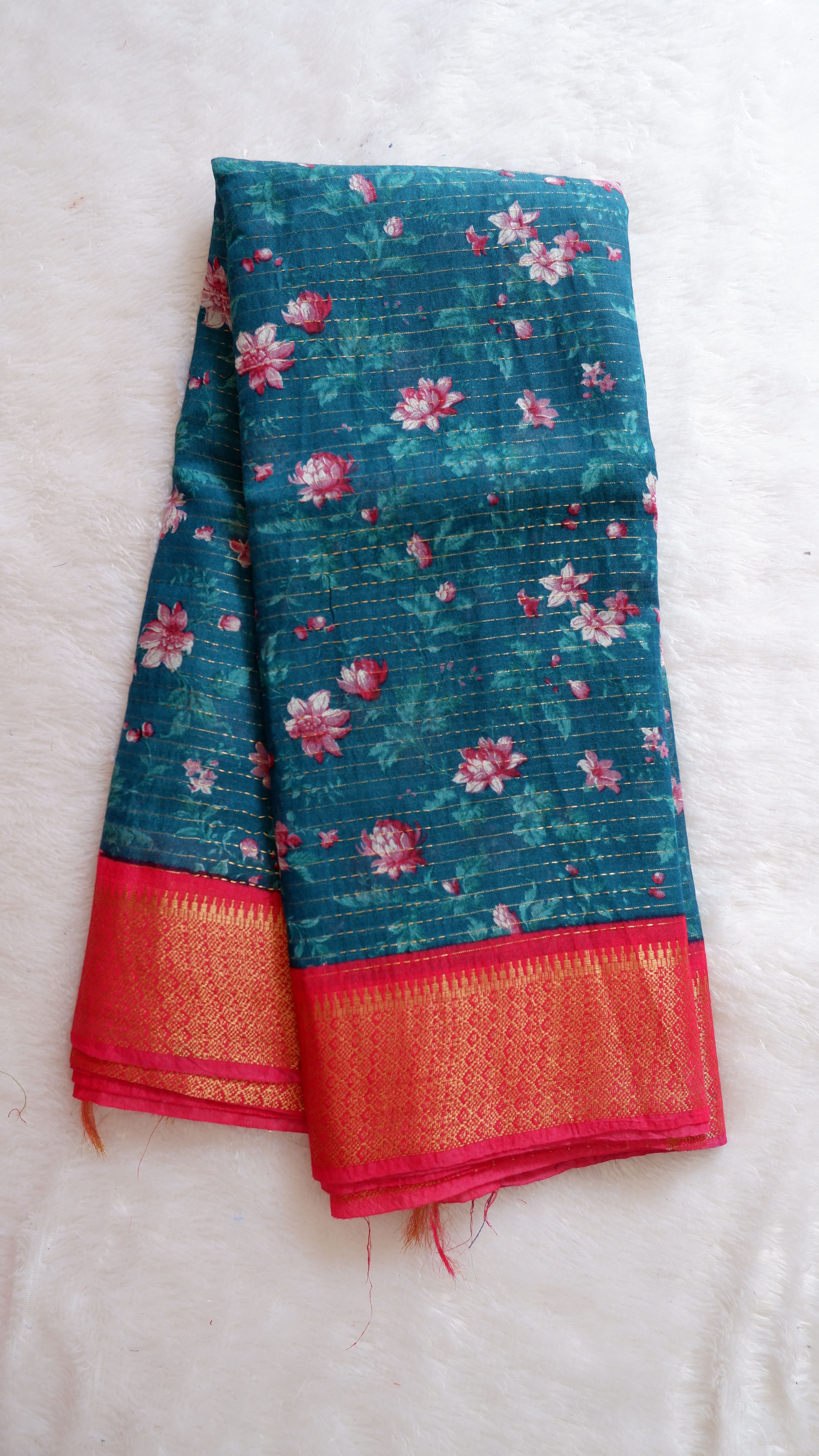 Elegant Kota Digital Print Saree with Zari Lines for Women