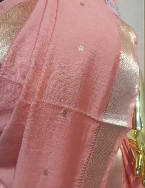 Graceful Chanderi Peach Saree