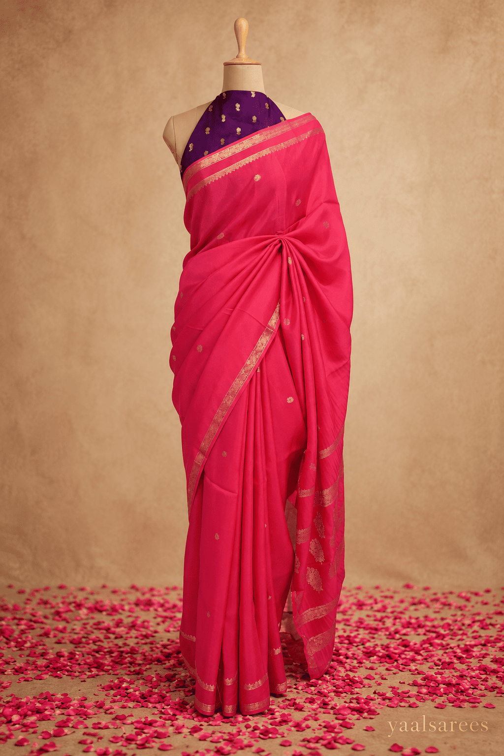 Pink Georgette Crepe Saree – Lightweight Elegance with Soft Drape