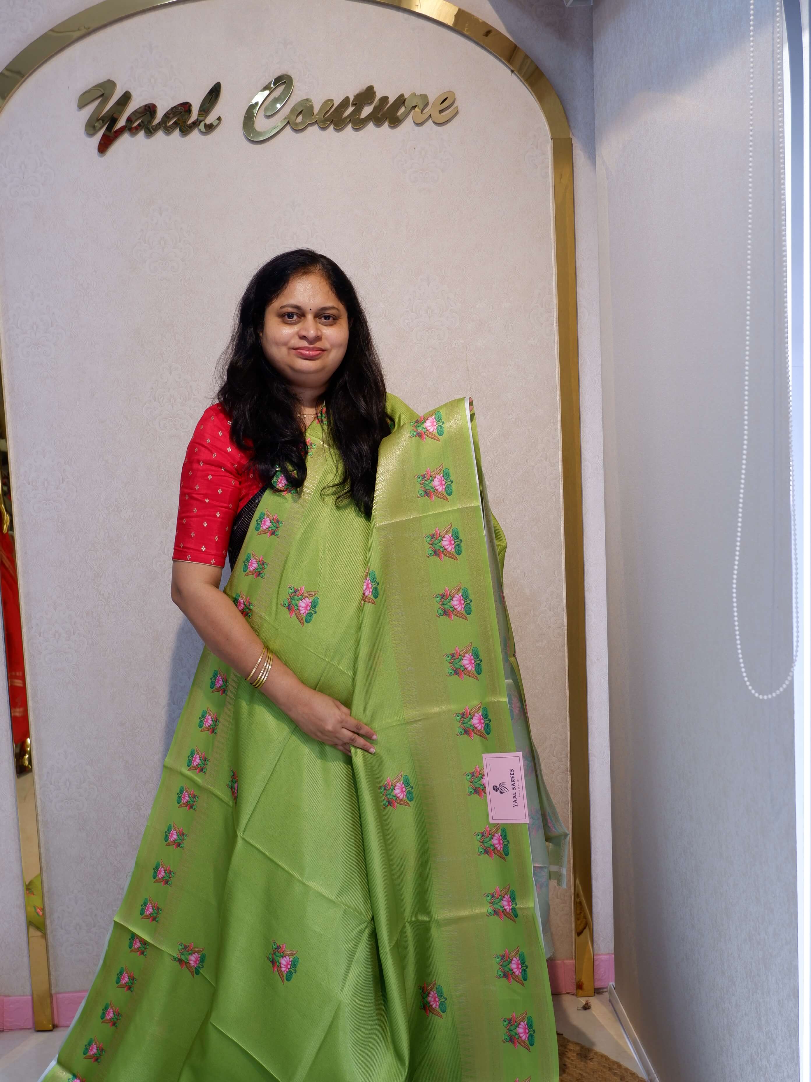 Elegant Crepe Silk Saree with Tanjore Painting Work for Women