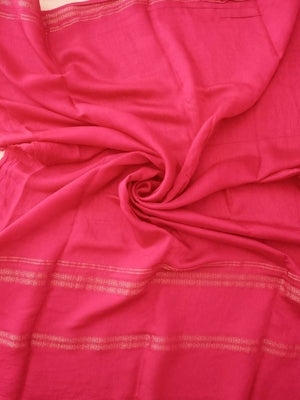 Assamese Handloom Orange Saree with Pink Contrast Blouse Online