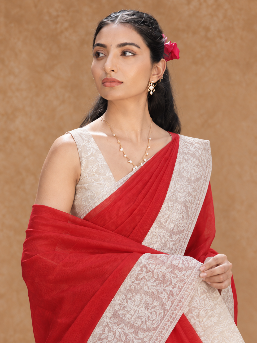 Elegant Kota Saree with Embroidered Border